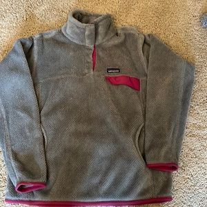 Patagonia retool fleece women’s large gray/magenta
